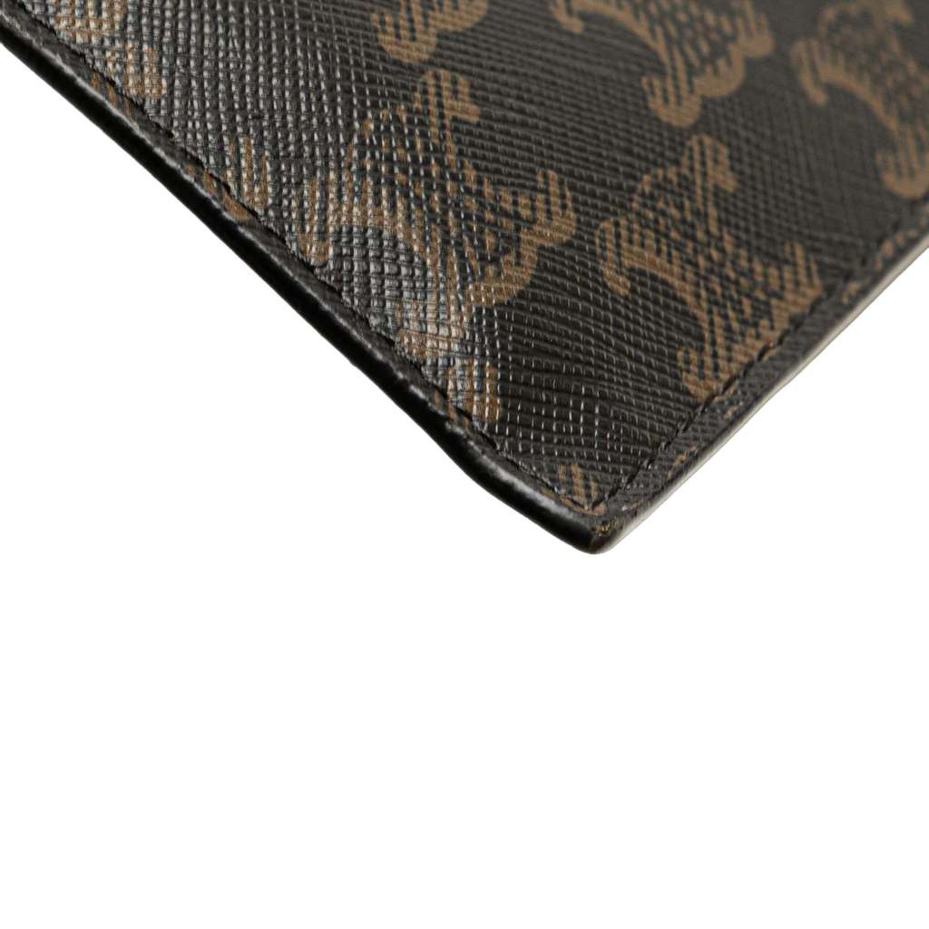 Celine Large Triomphe Coated Canvas Clutch - Image 11