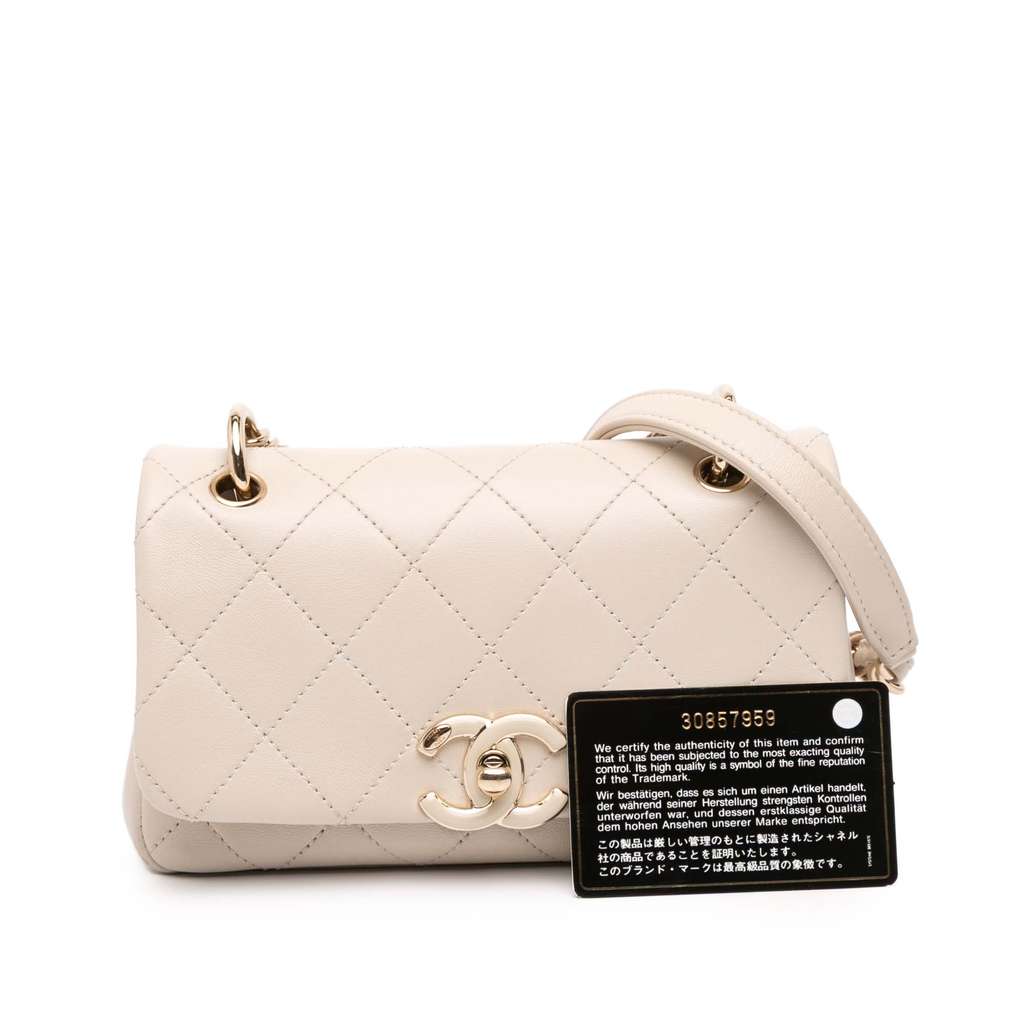 Chanel Medium Lambskin Twist Chain Enamel CC Flap - Image 14