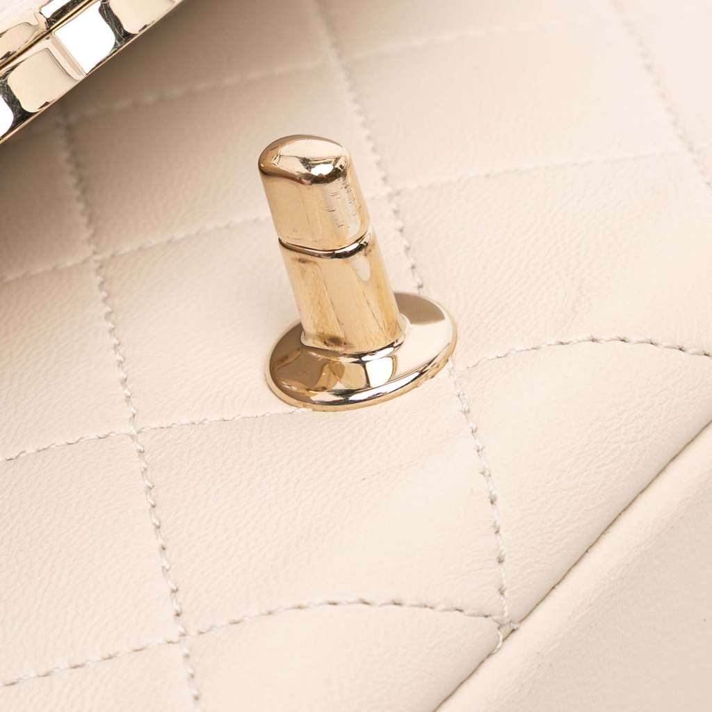 Chanel Medium Lambskin Twist Chain Enamel CC Flap - Image 11