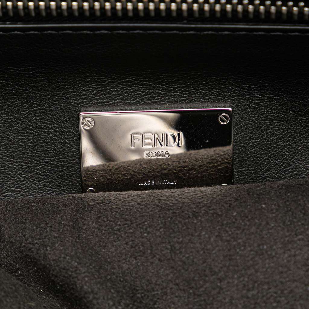 Fendi Medium Zucca Embossed Leather Peekaboo Iconic Business Bag - 5