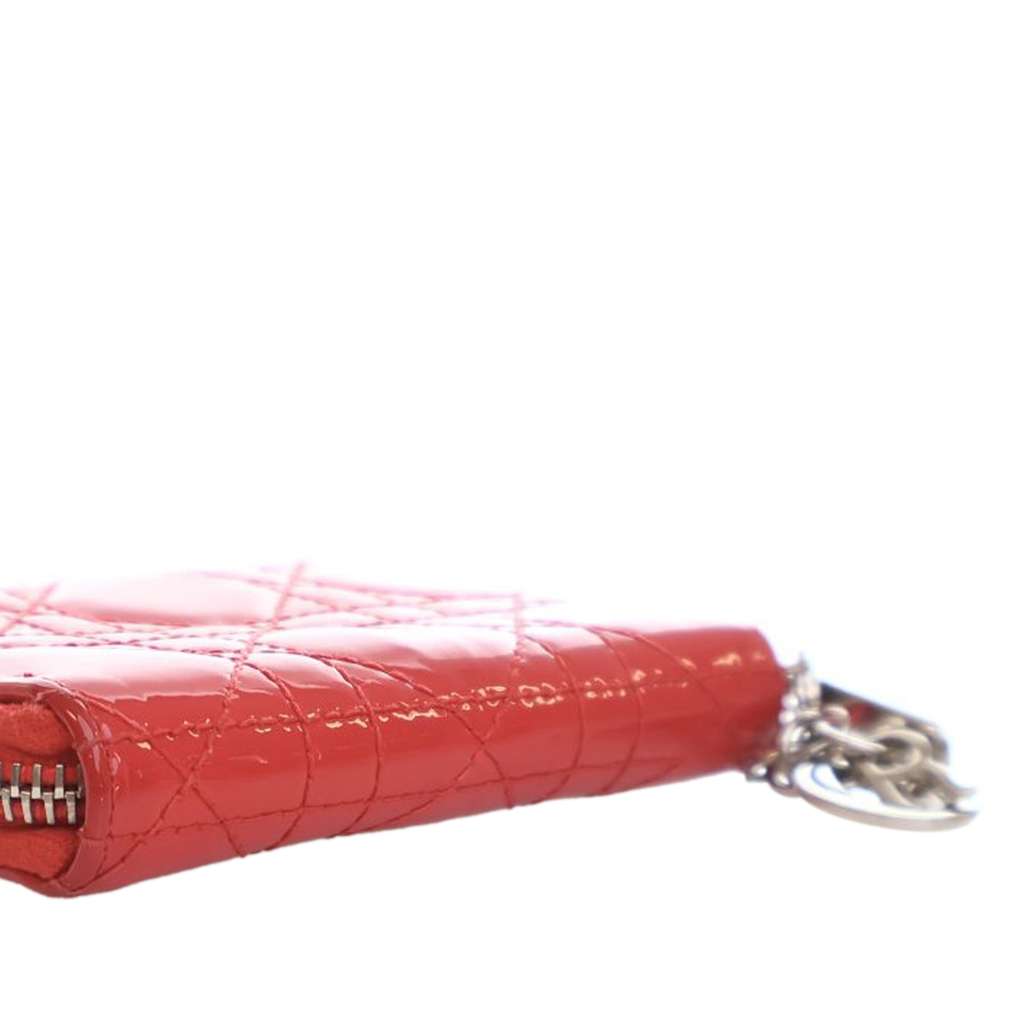 Dior Small Patent Cannage Lady Dior Voyageur Coin Purse - Image 13