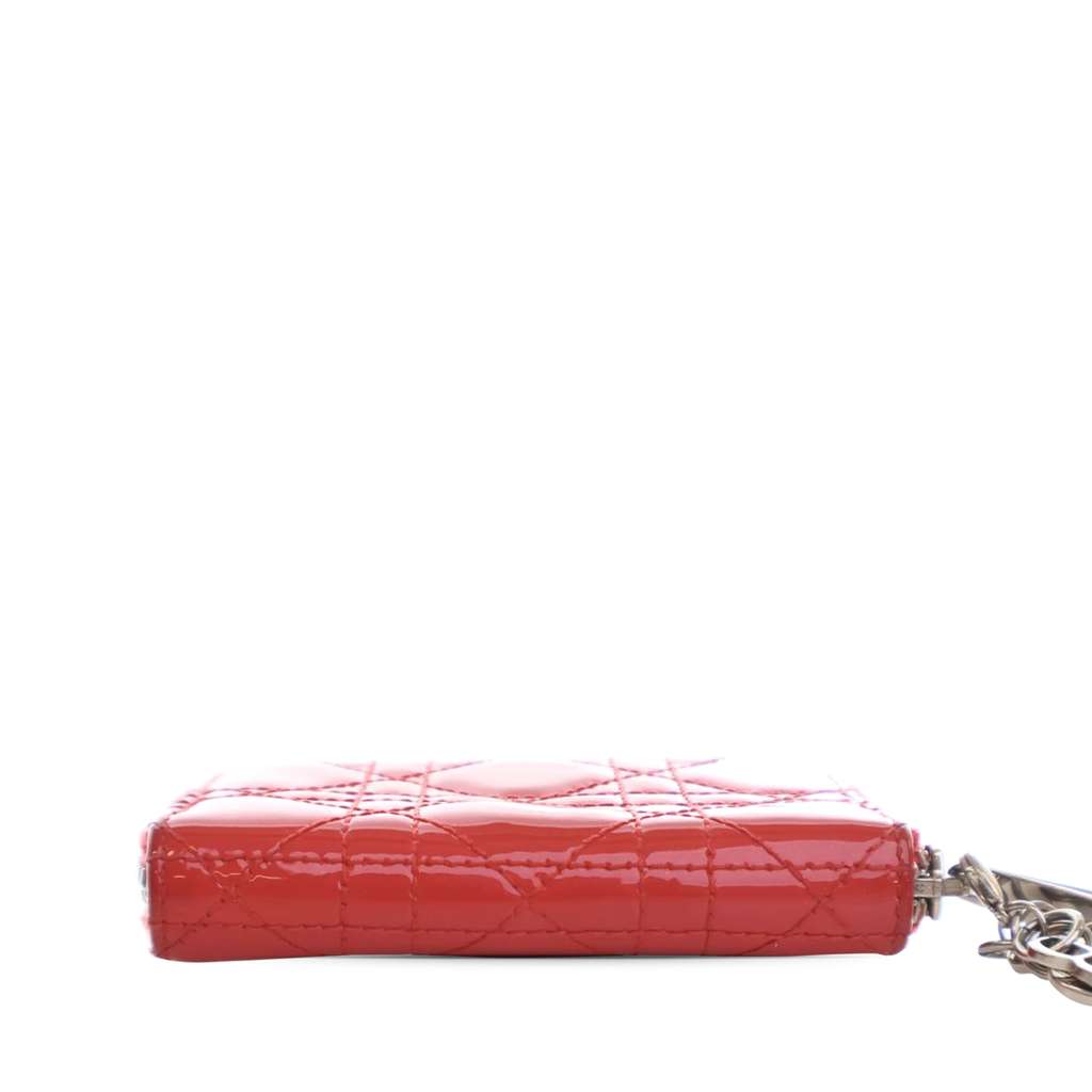 Dior Small Patent Cannage Lady Dior Voyageur Coin Purse - Image 6