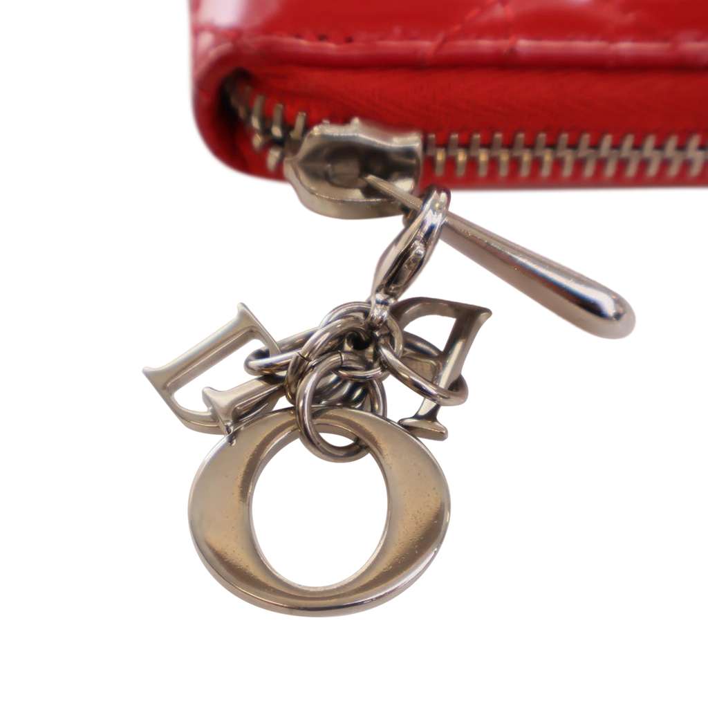 Dior Small Patent Cannage Lady Dior Voyageur Coin Purse - Side view