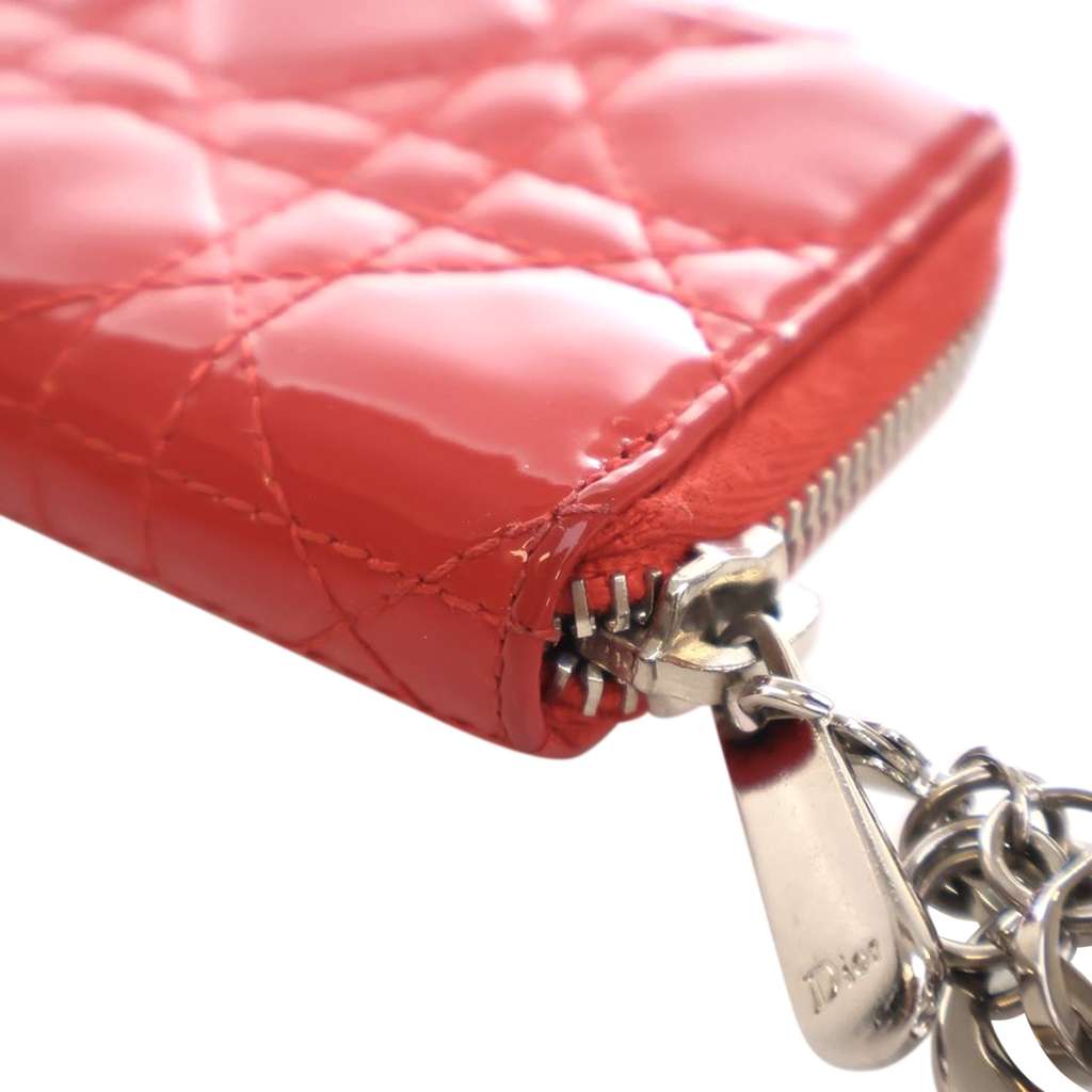 Dior Small Patent Cannage Lady Dior Voyageur Coin Purse - Image 11
