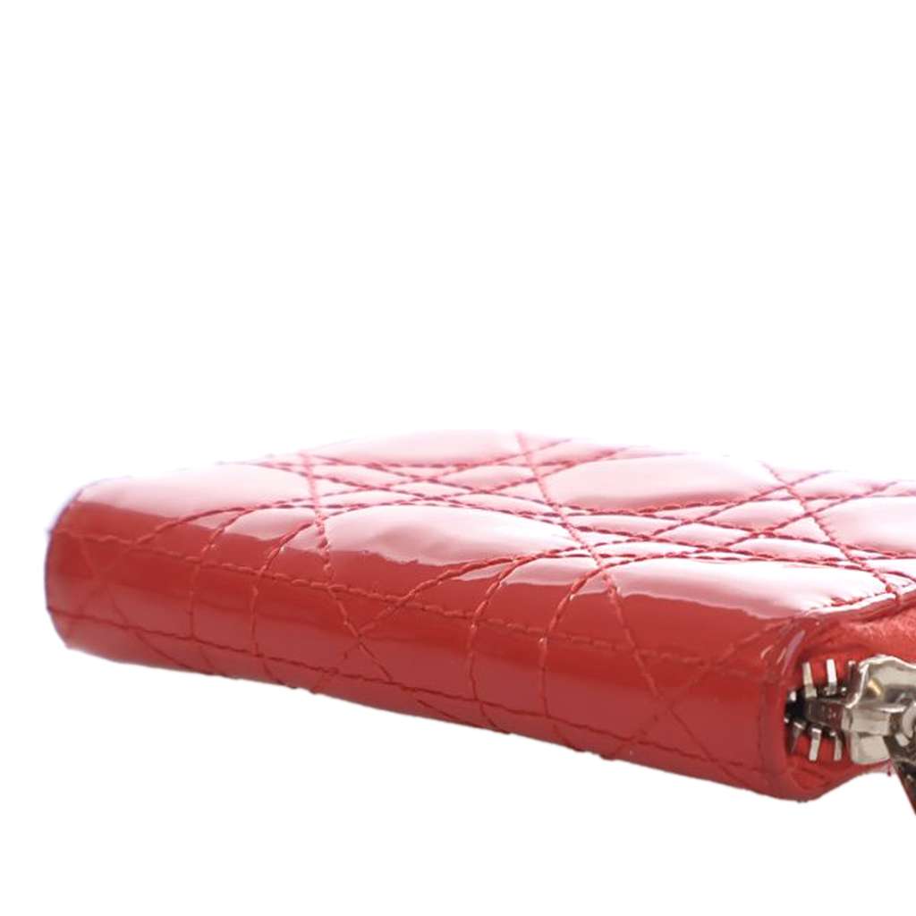 Dior Small Patent Cannage Lady Dior Voyageur Coin Purse - Image 12