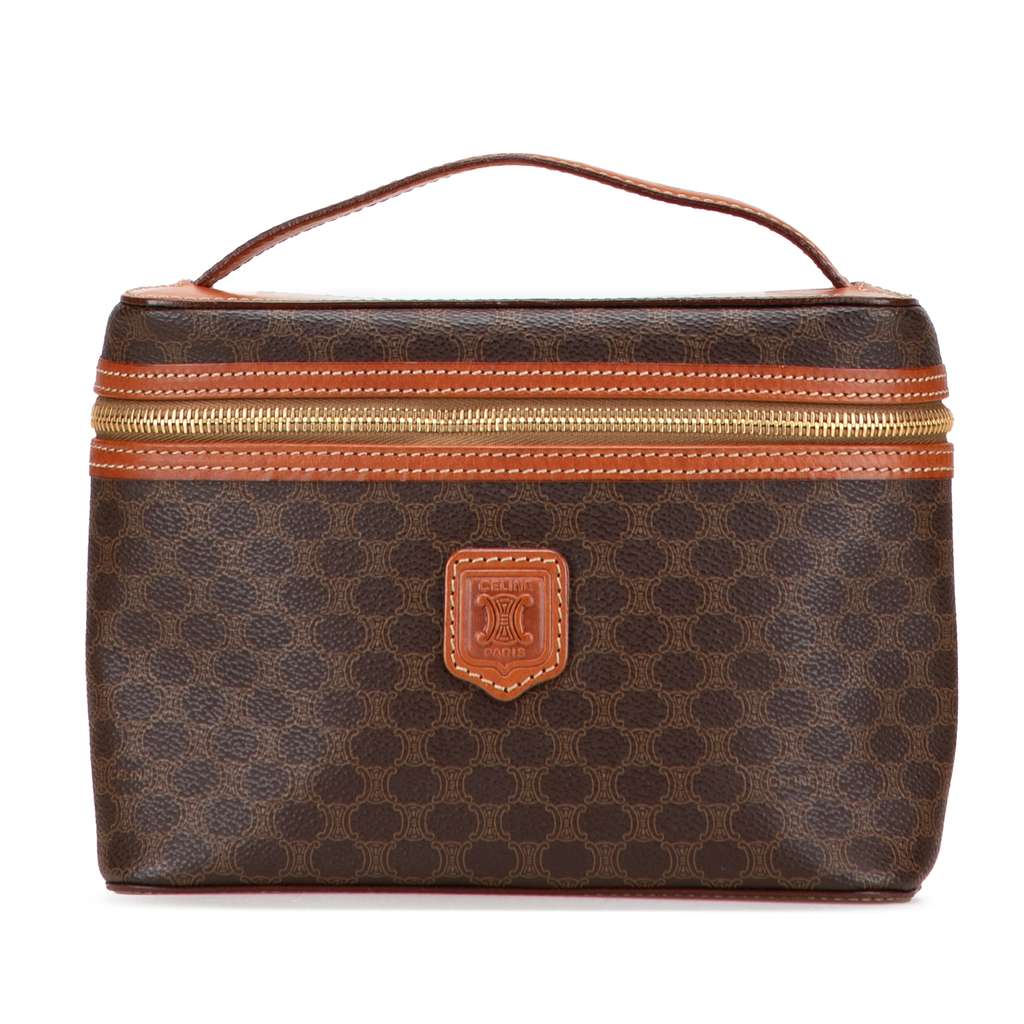 Celine Macadam Coated Canvas Vanity Bag