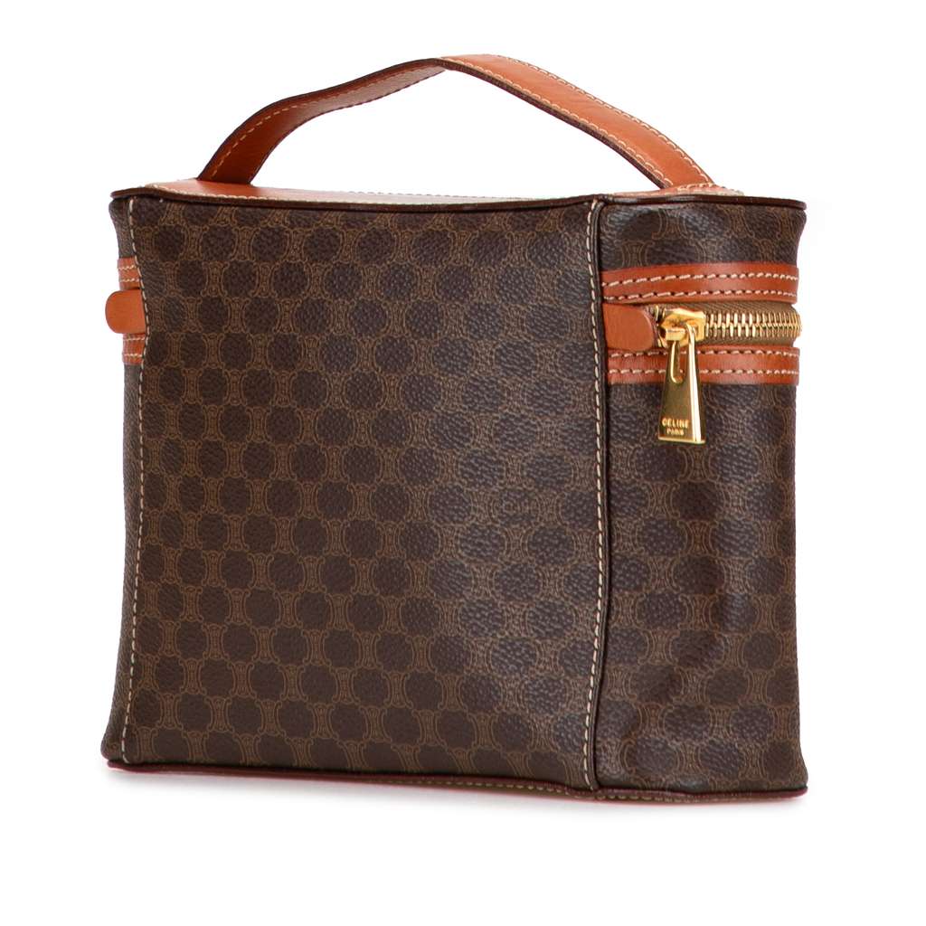 Celine Macadam Coated Canvas Vanity Bag - Back view