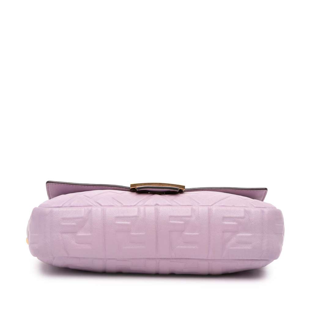 Fendi Zucca Embossed Leather Baguette Satchel - Image 6