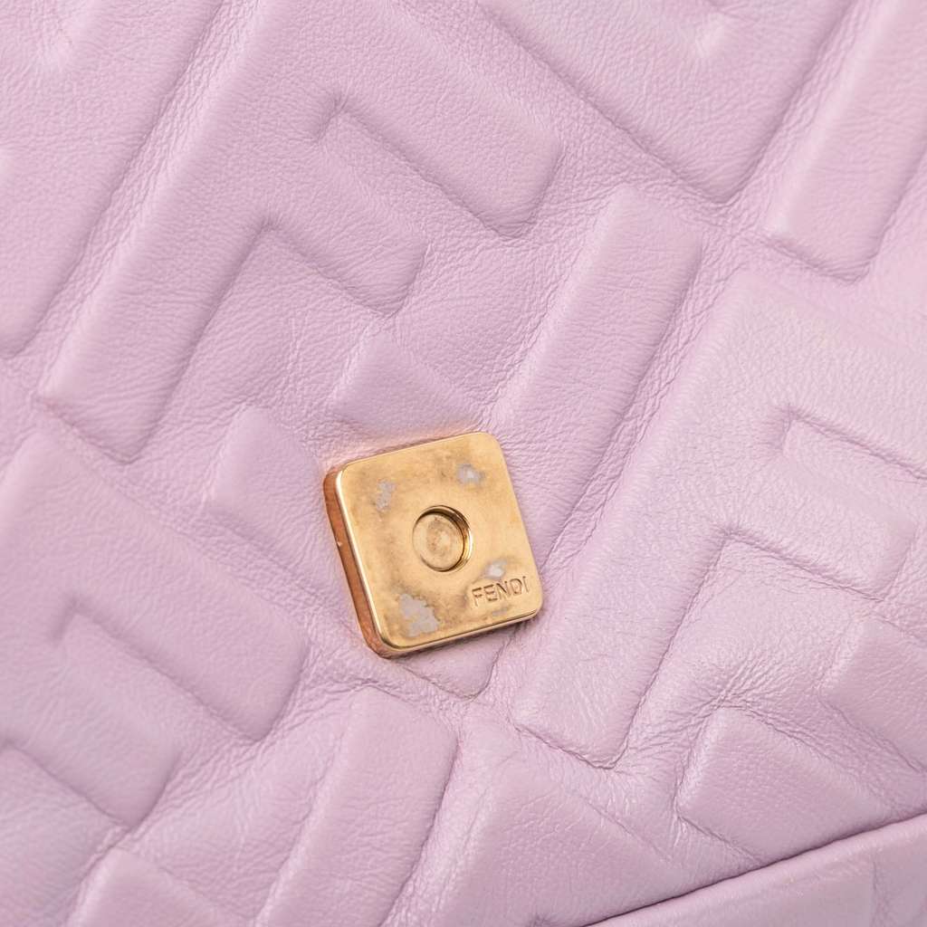 Fendi Zucca Embossed Leather Baguette Satchel - Detail 2