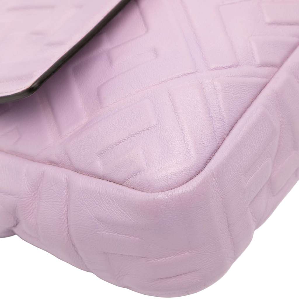 Fendi Zucca Embossed Leather Baguette Satchel - Image 10