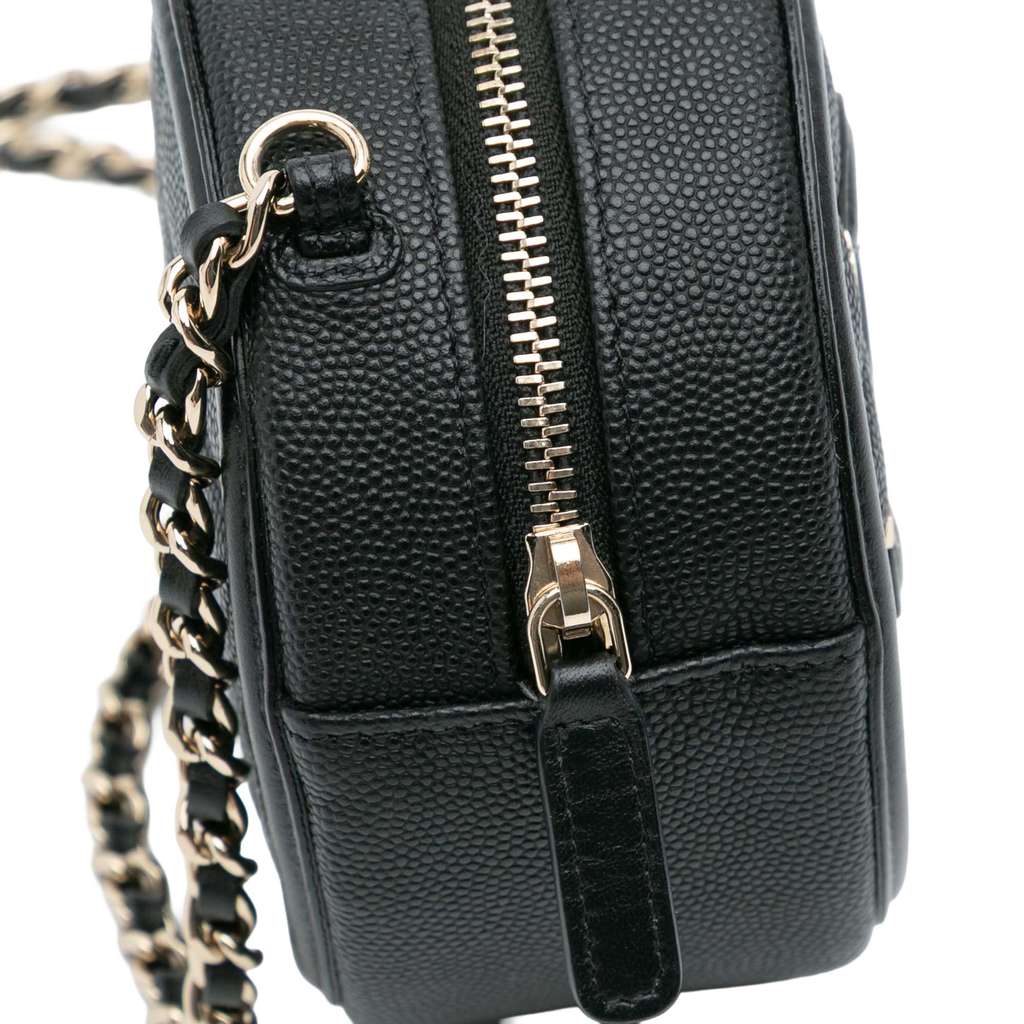 Chanel Caviar CC Filigree Round Clutch with Chain - Image 10