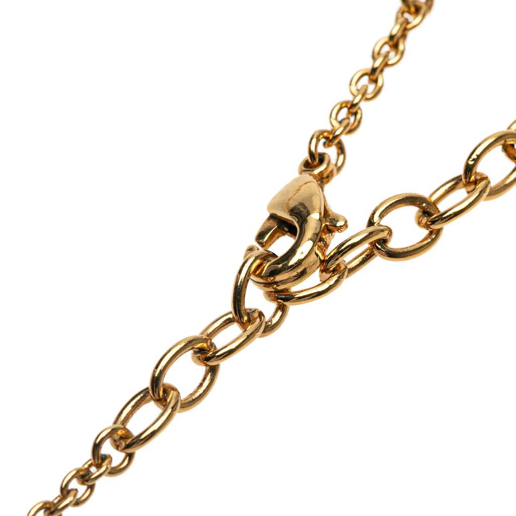 Louis Vuitton Gold Plated LV Crystal Iconic Pendant Necklace - 4