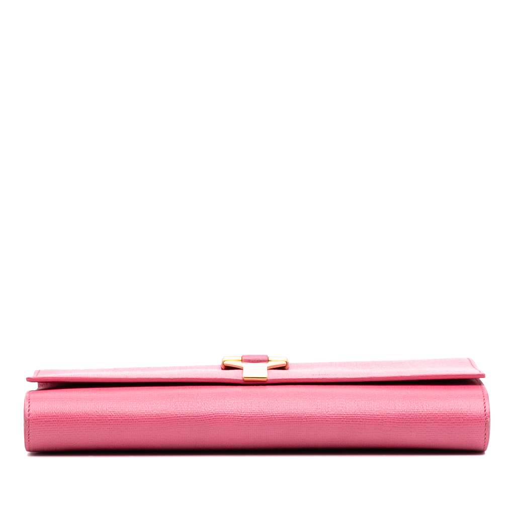 Saint Laurent Textured Calfskin Chyc Ligne Clutch - Image 6