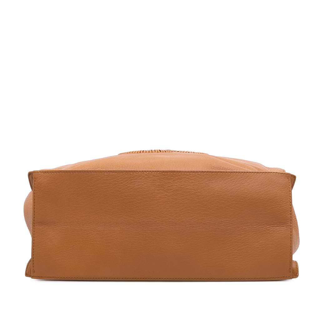 Chanel CC Grained Calfskin Wooden Handle Tote - 3