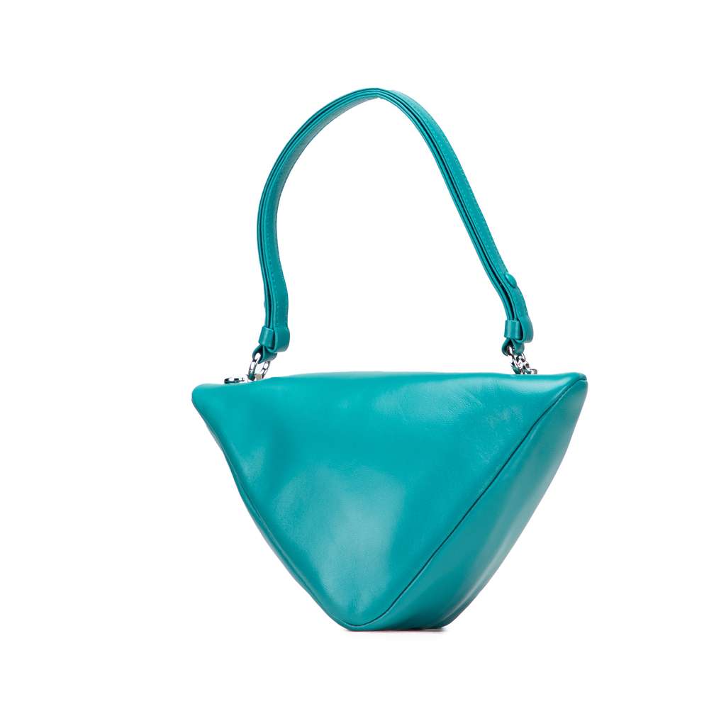 Prada Nappa Padded Signaux Triangle Satchel - Back view