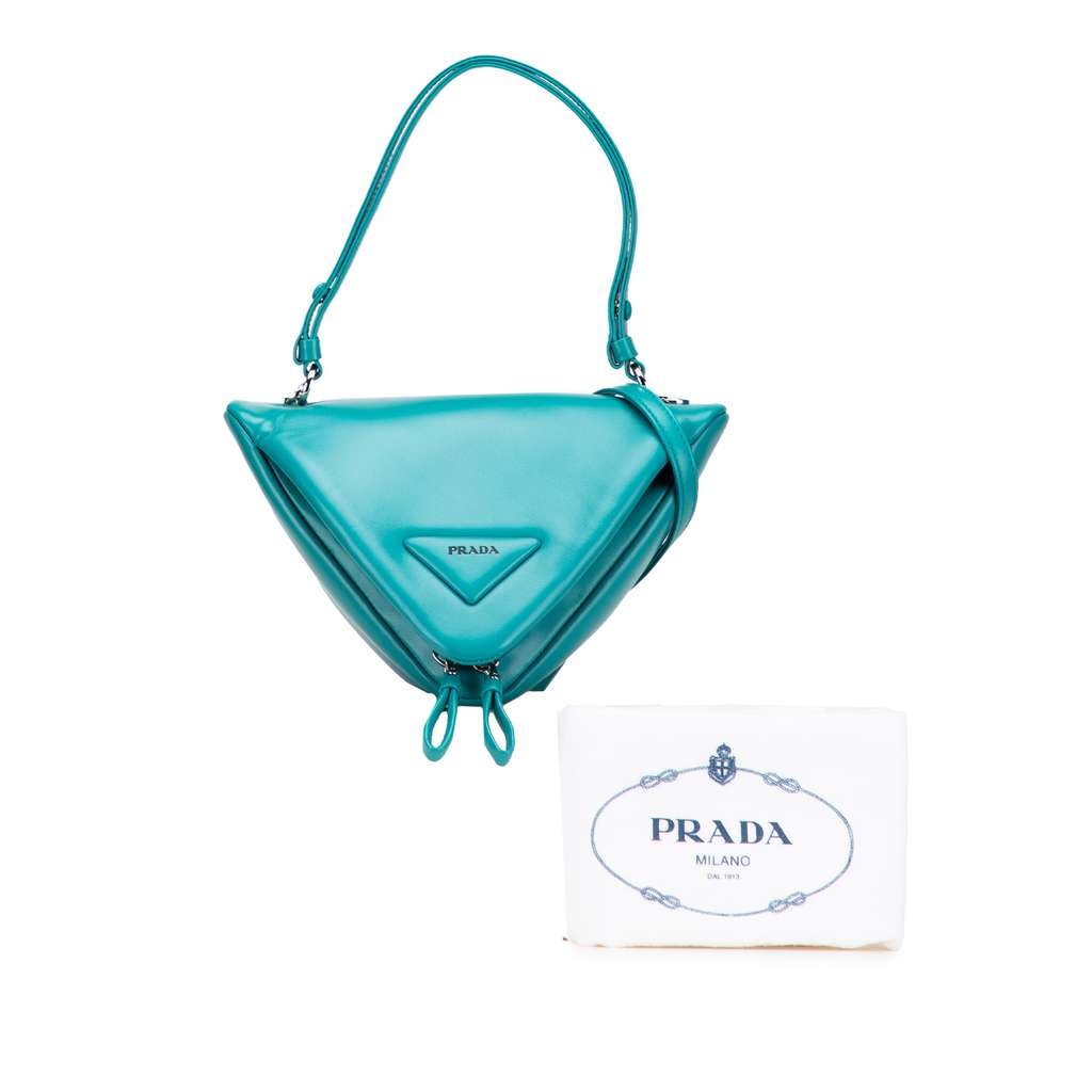 Prada Nappa Padded Signaux Triangle Satchel - Image 12