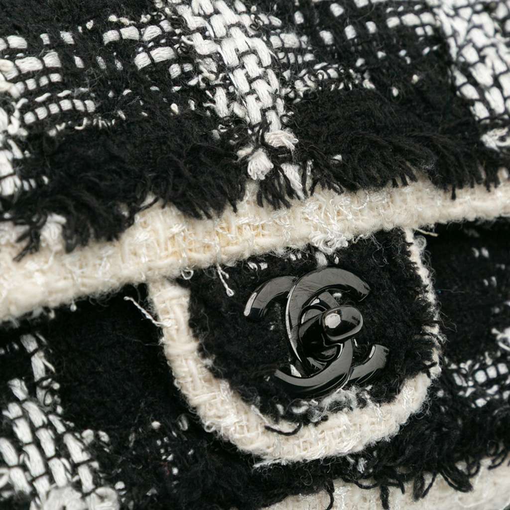 Chanel Mini Rectangular Classic Tweed Tartan Single Flap - Image 11