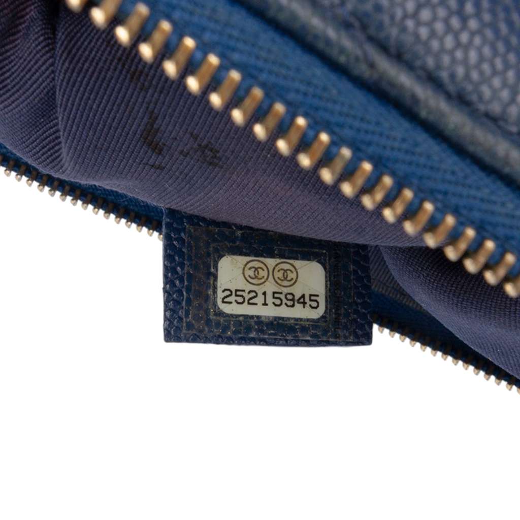 Chanel Medium Chevron Caviar Ancient Greek Charms O Case Clutch - Detail 1