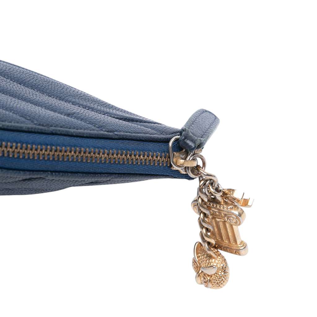 Chanel Medium Chevron Caviar Ancient Greek Charms O Case Clutch - Image 10