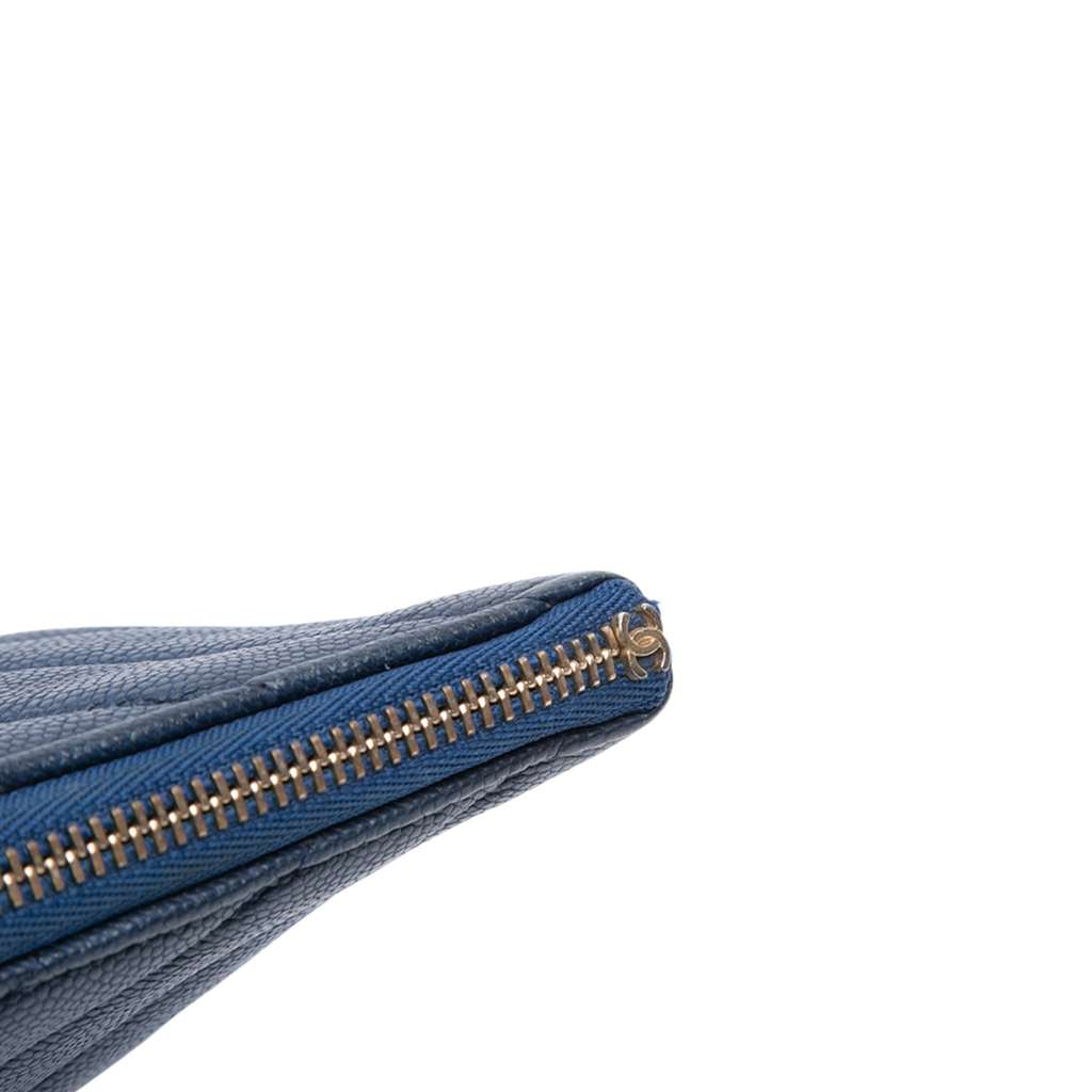 Chanel Medium Chevron Caviar Ancient Greek Charms O Case Clutch - Image 11