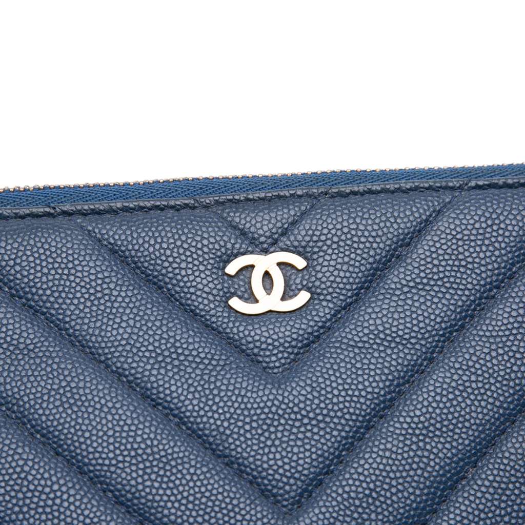 Chanel Medium Chevron Caviar Ancient Greek Charms O Case Clutch - Image 12