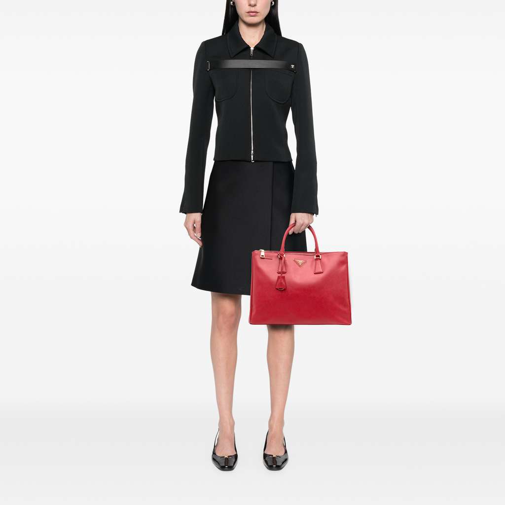 Prada Large Saffiano Lux Galleria Double Zip Satchel - Image 13