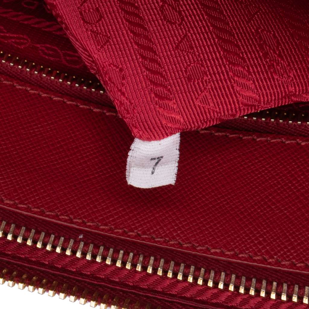Prada Large Saffiano Lux Galleria Double Zip Satchel - Detail 1