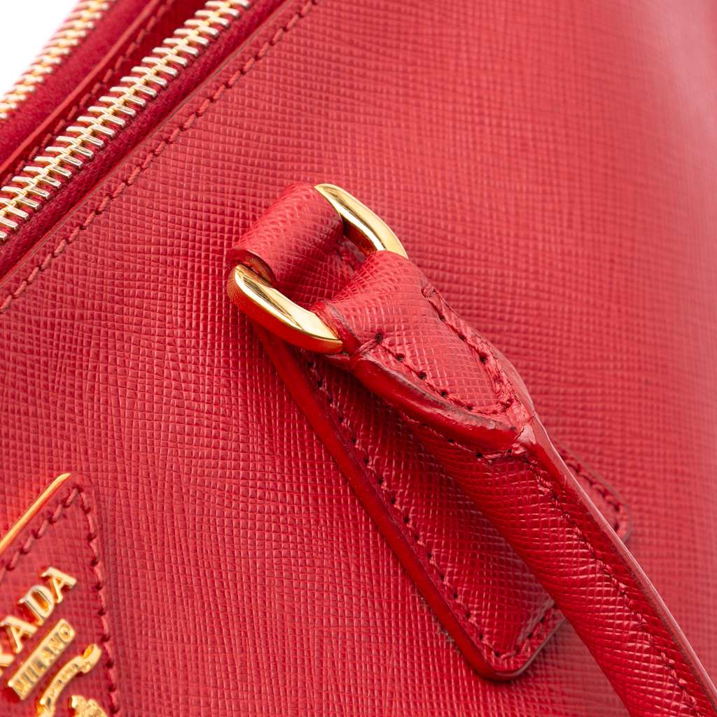 Prada Large Saffiano Lux Galleria Double Zip Satchel - Image 11