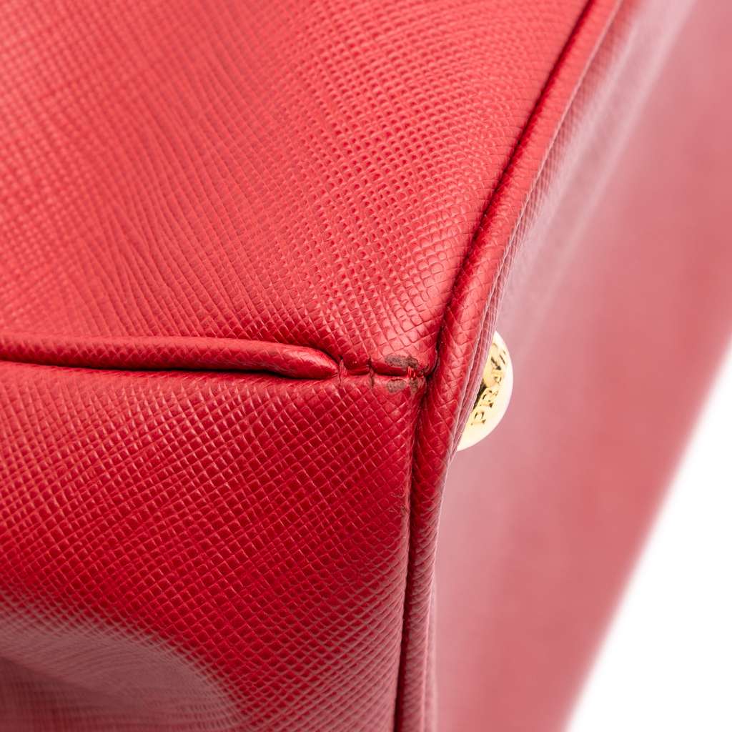 Prada Large Saffiano Lux Galleria Double Zip Satchel - Image 12