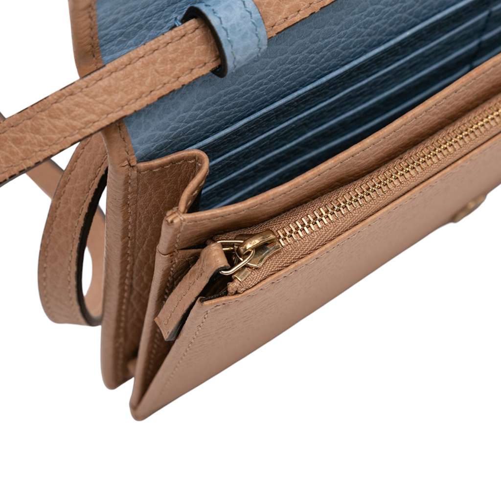 Gucci Dollar Calfskin Swing Wallet On Strap - Image 11