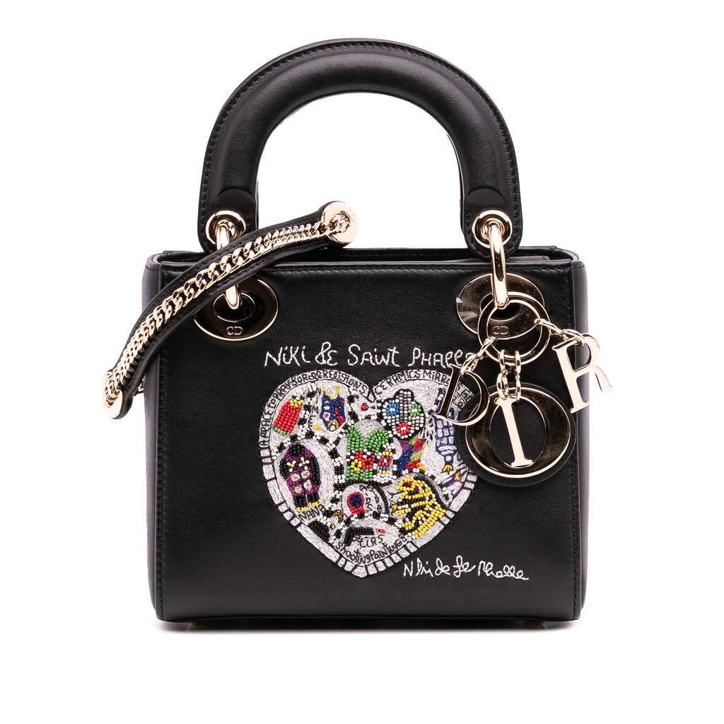 Dior Niki De Saint Phalle Mini Calfskin Heart Lady Dior