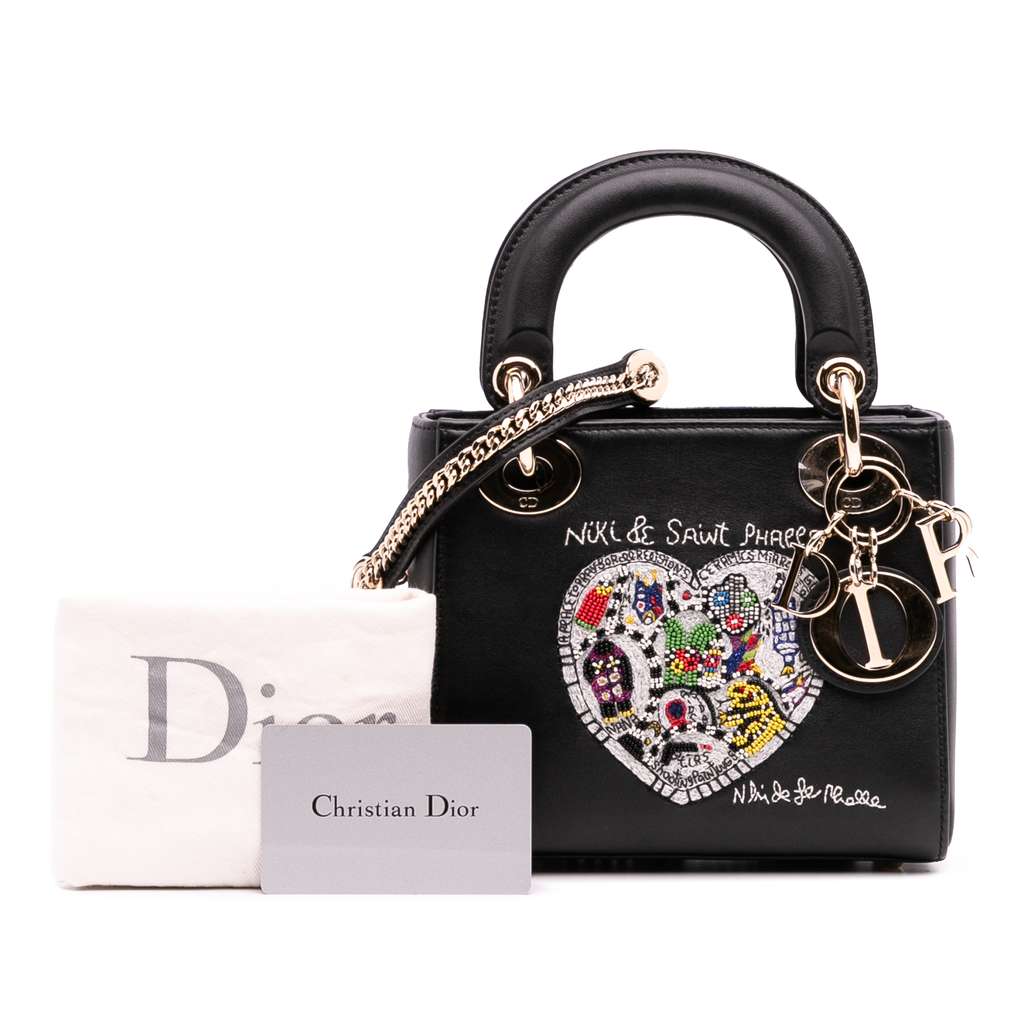 Dior Niki De Saint Phalle Mini Calfskin Heart Lady Dior - Image 13