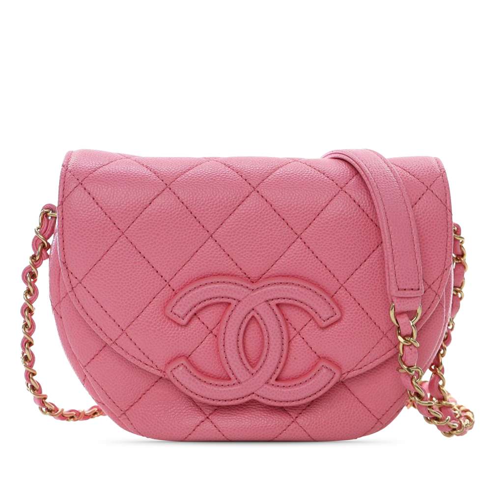 Chanel Mini Quilted Caviar CC Messenger Flap