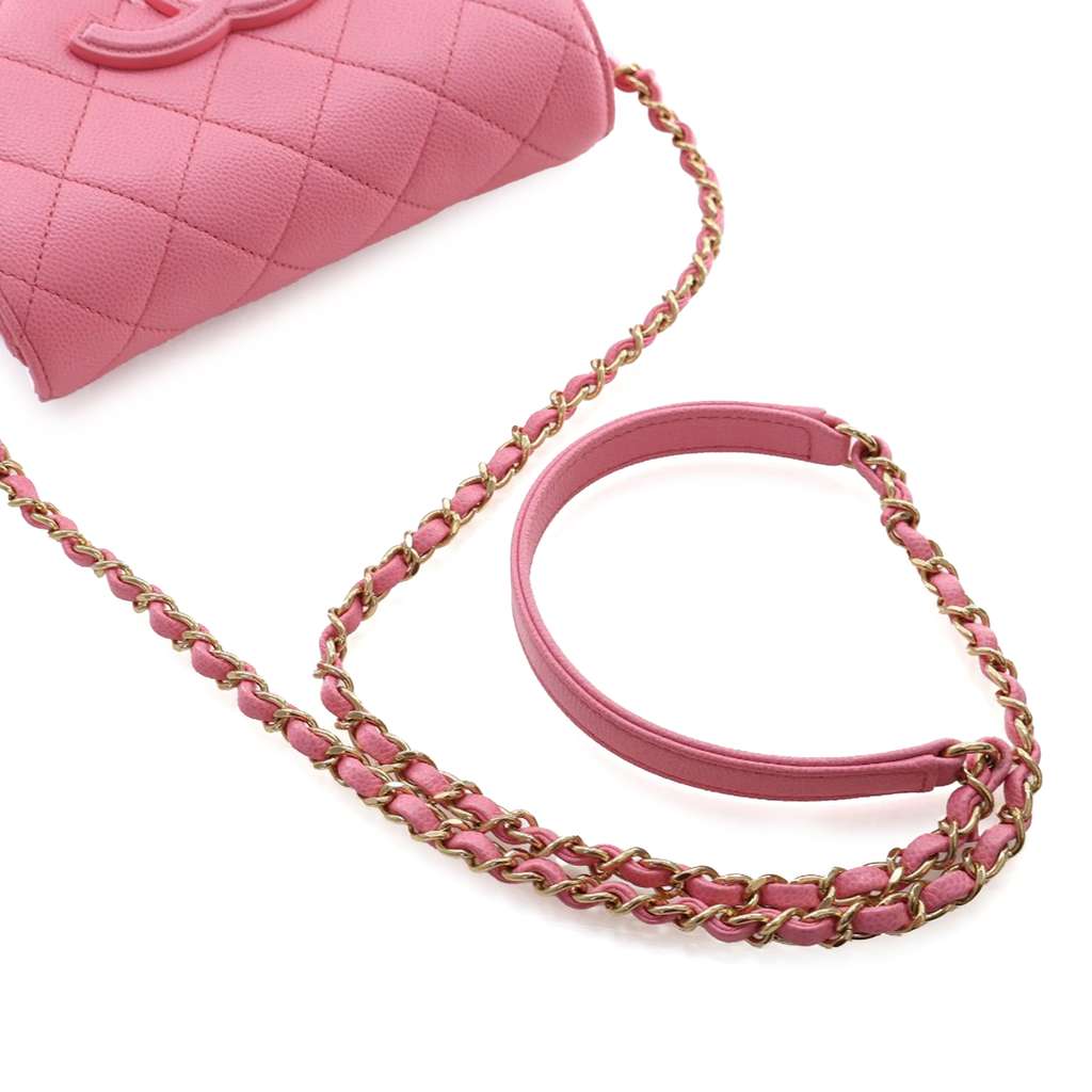 Chanel Mini Quilted Caviar CC Messenger Flap - Image 15