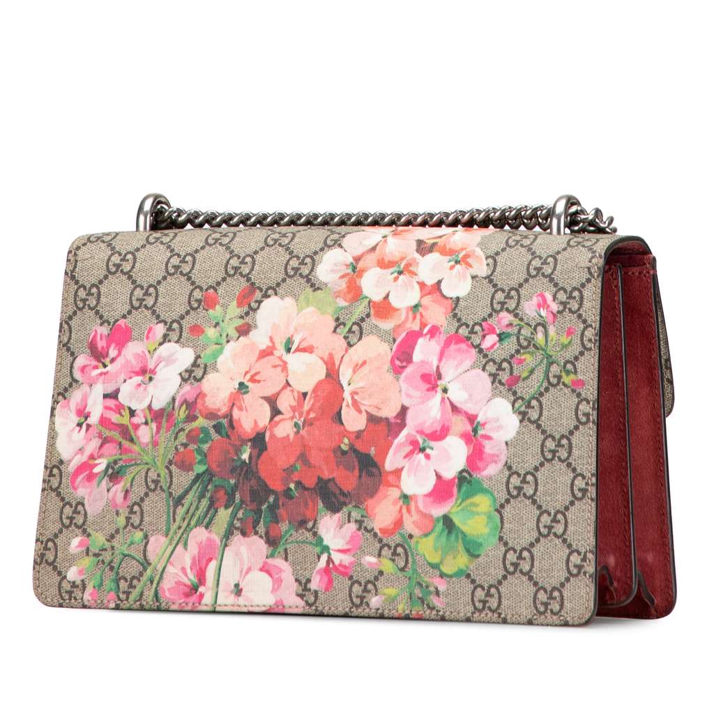 Gucci Small GG Supreme Blooms Dionysus Shoulder Bag - Back view