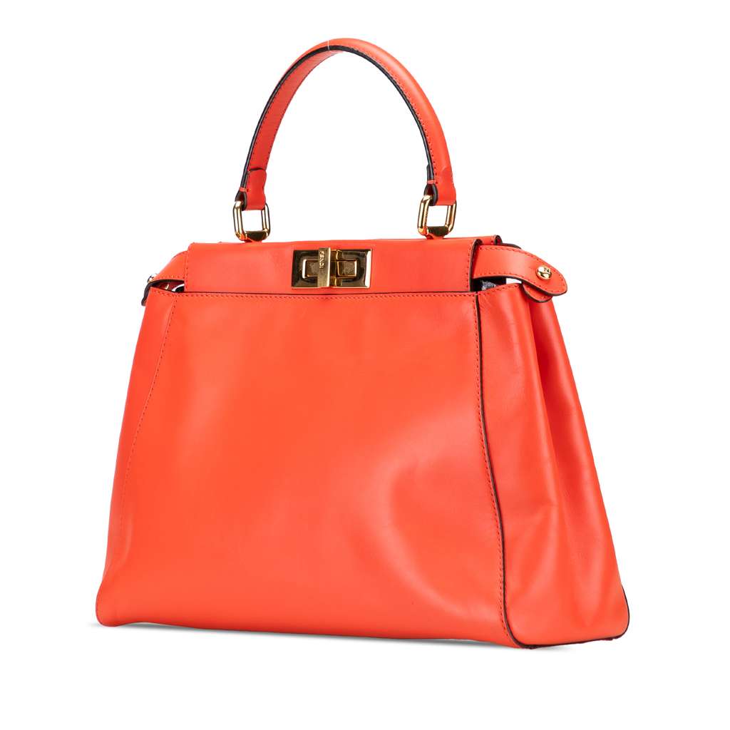 Fendi Medium Shiny Nappa Peekaboo Iconic Satchel - 2