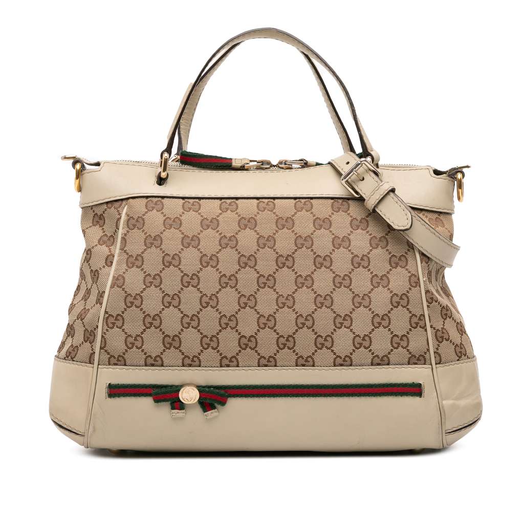 Gucci Small GG Canvas Web Mayfair Satchel