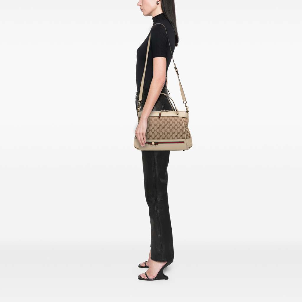 Gucci Small GG Canvas Web Mayfair Satchel - Image 13