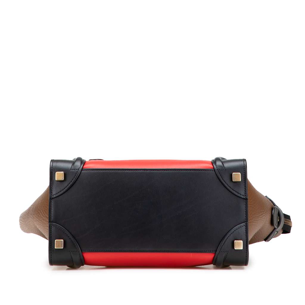 Celine Micro Tricolor Leather Luggage Tote - 3