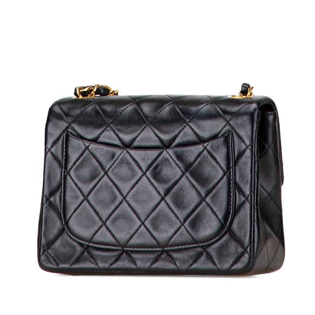 Chanel Mini Square Classic Lambskin Single Flap - Back view