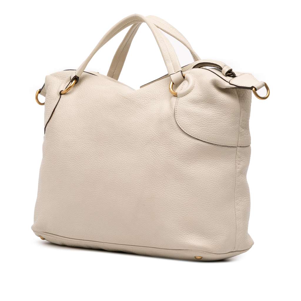 Gucci Leather Twill Satchel - Back view