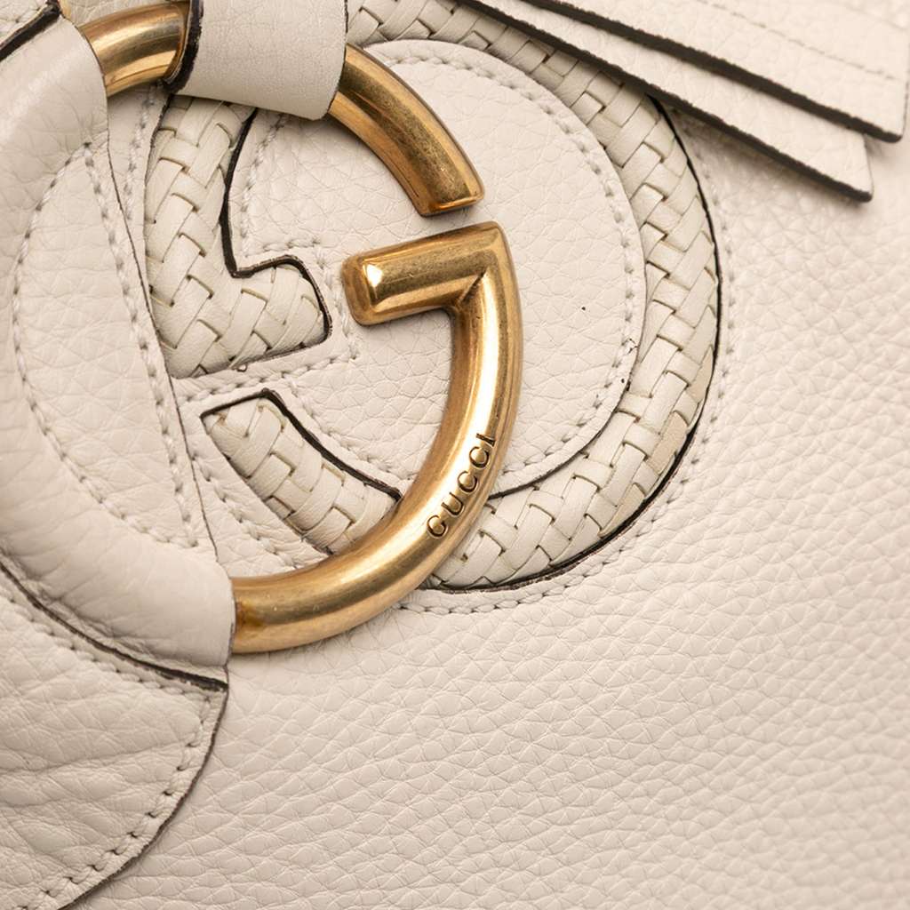 Gucci Leather Twill Satchel - Image 11