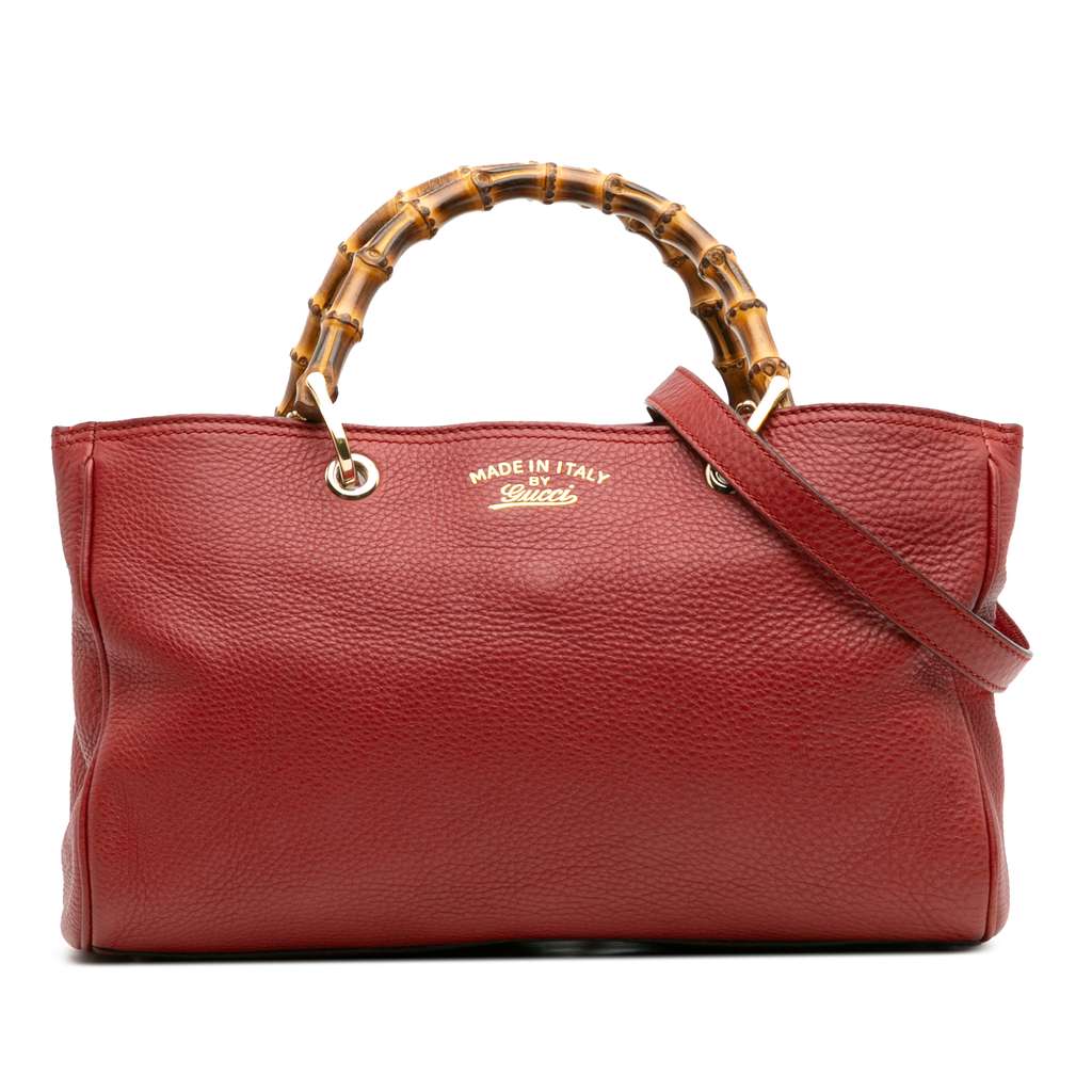 Gucci Medium Calfskin Bamboo Shopper Satchel
