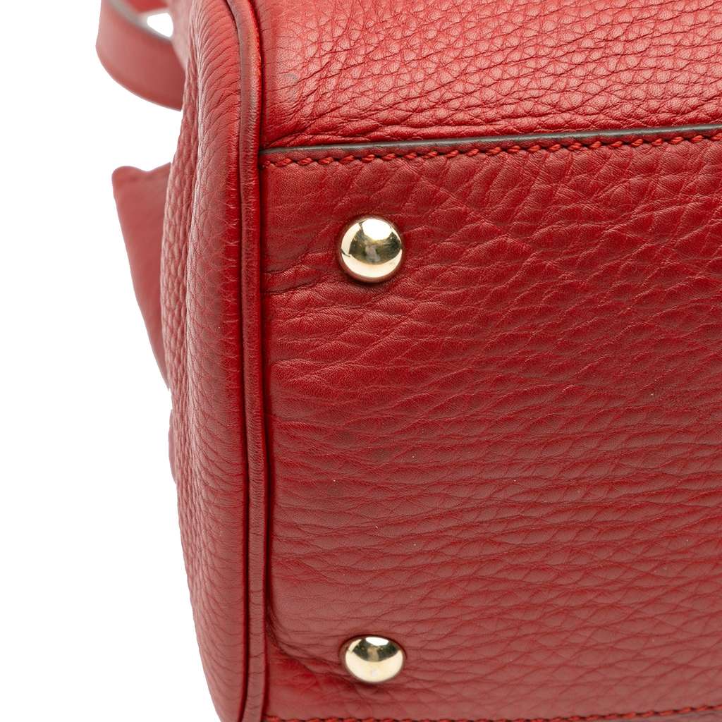 Gucci Medium Calfskin Bamboo Shopper Satchel - Image 10