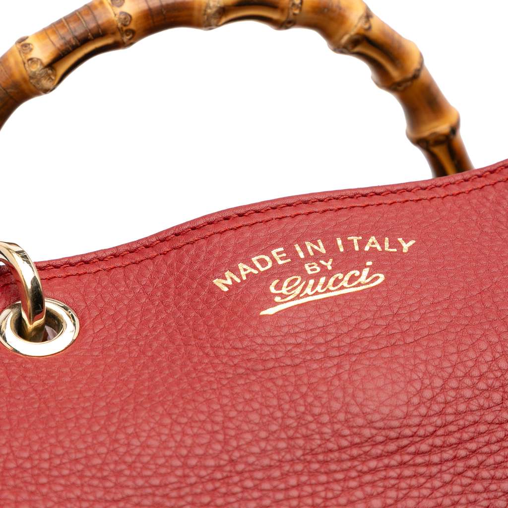 Gucci Medium Calfskin Bamboo Shopper Satchel - Image 11