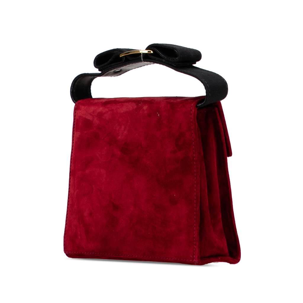 Salvatore Ferragamo Suede Vara Bow Satchel - Back view