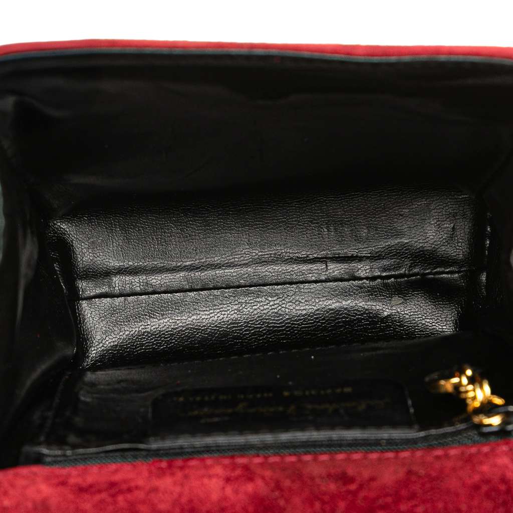 Salvatore Ferragamo Suede Vara Bow Satchel - 4