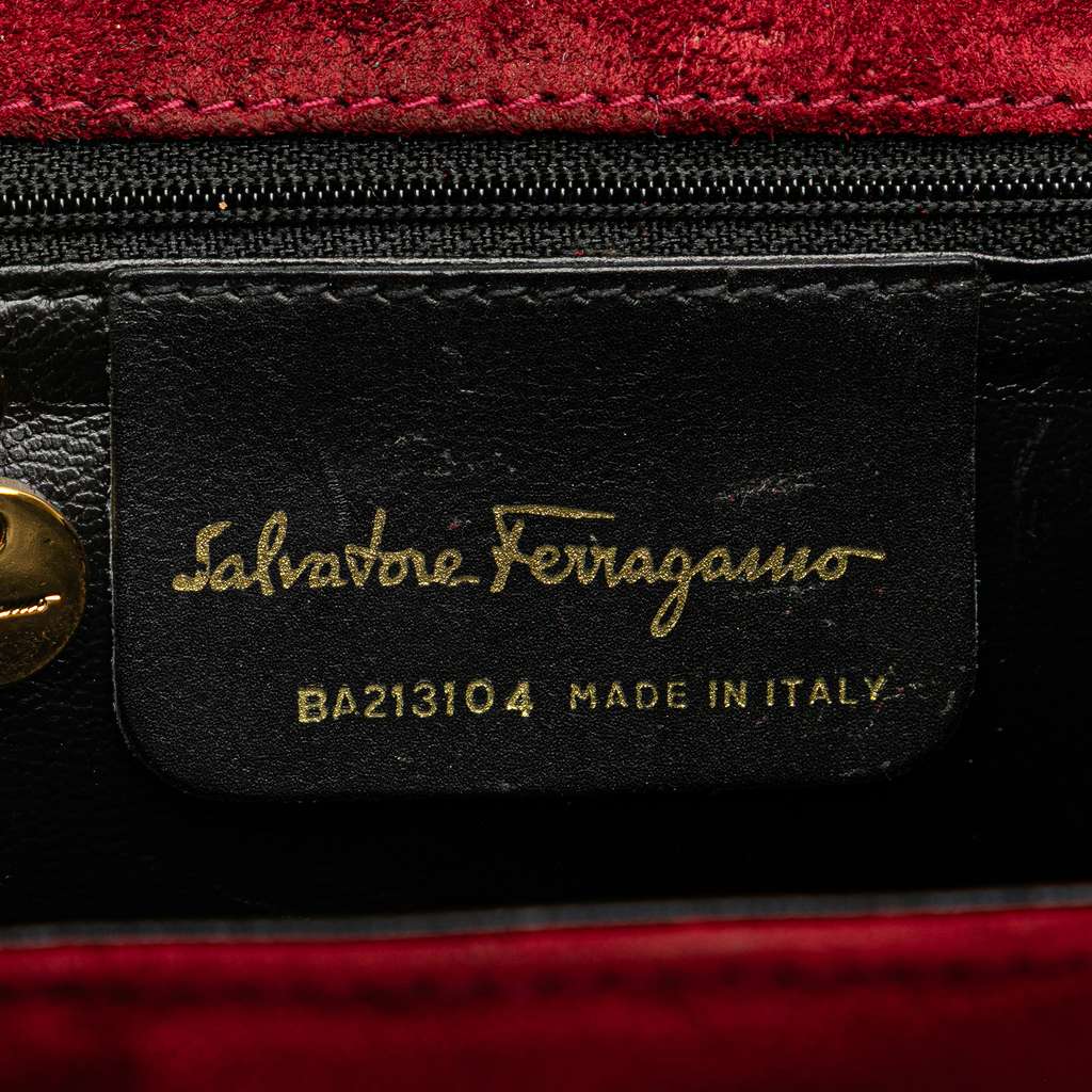 Salvatore Ferragamo Suede Vara Bow Satchel - Side view