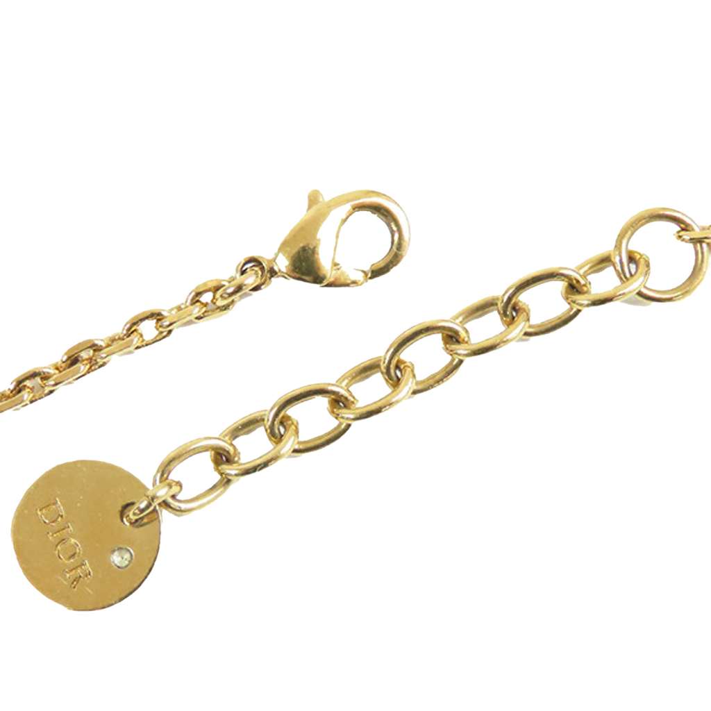 Dior Gold Plated Resin Pearl Petit CD Bracelet - 3