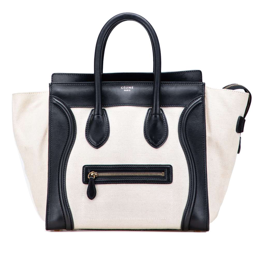 Celine Mini Canvas Tricolor Luggage Tote